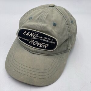 Official Land Rover Hat Faded Green Cotton Adjustable Strap Baseball Cap Slouch